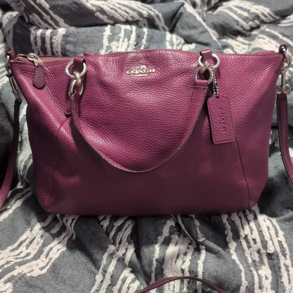 Coach Pebble Leather Small Kelsey Satchel USED - Picture 1 of 9